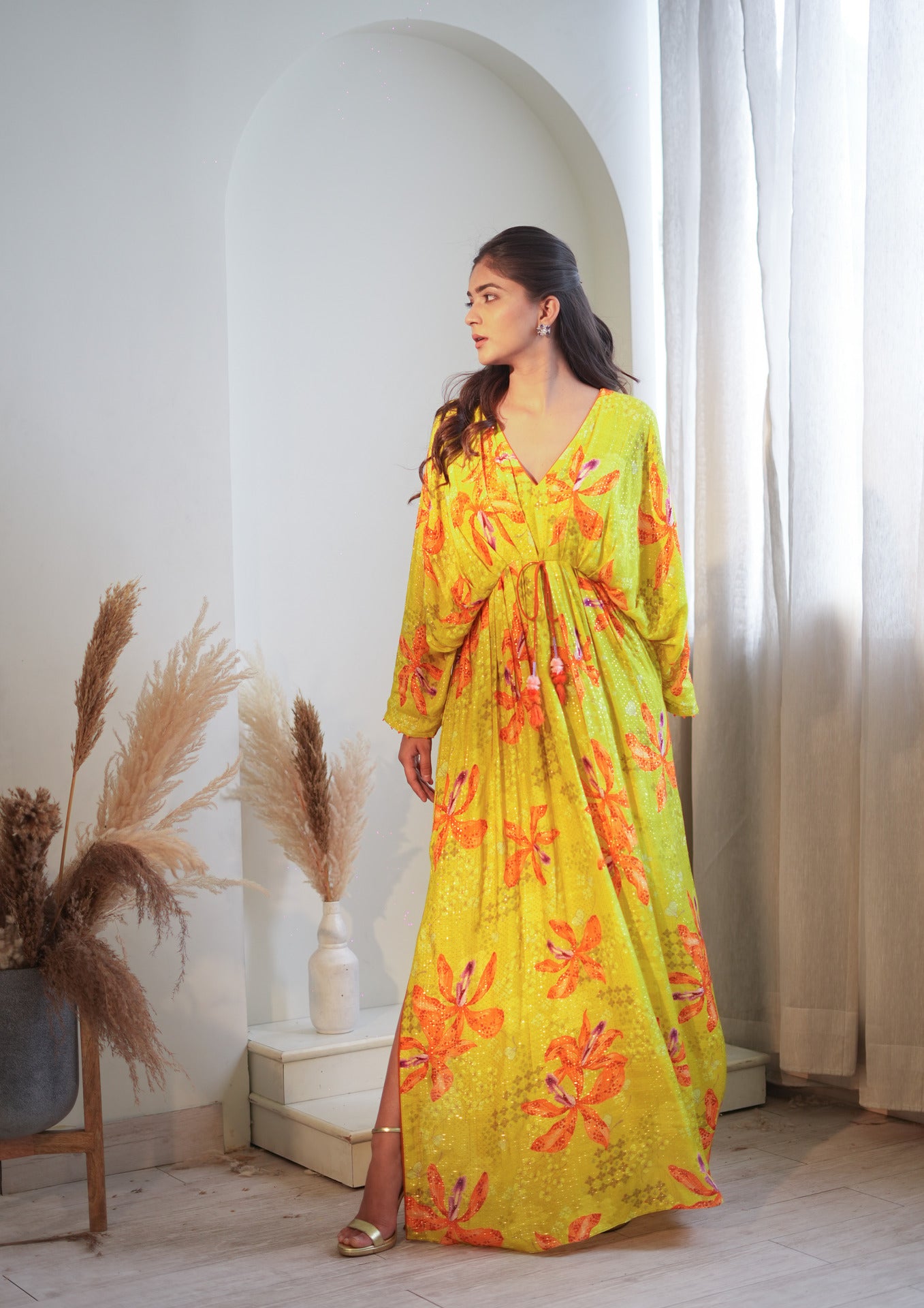 Luminous Lime  Lily Kaftan