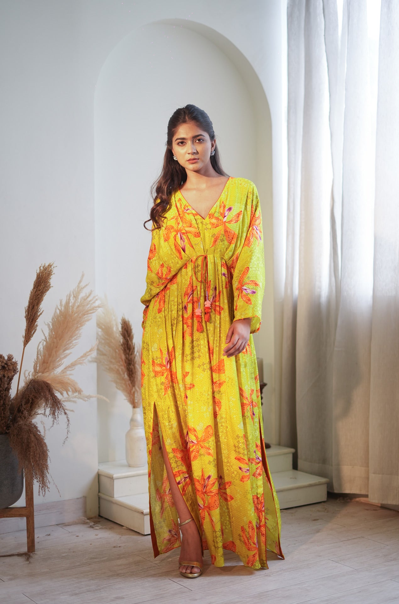 Luminous Lime  Lily Kaftan