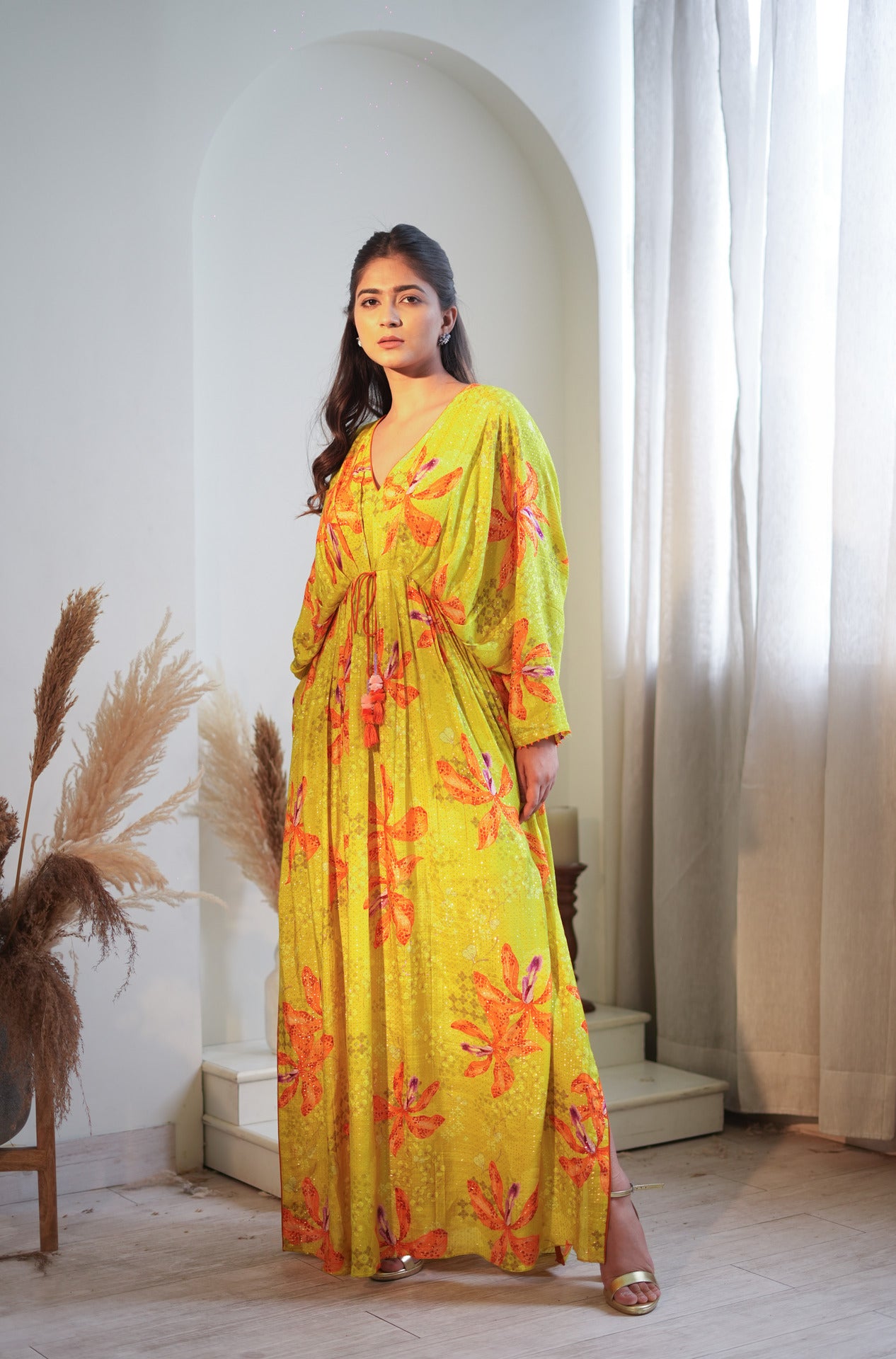 Luminous Lime  Lily Kaftan