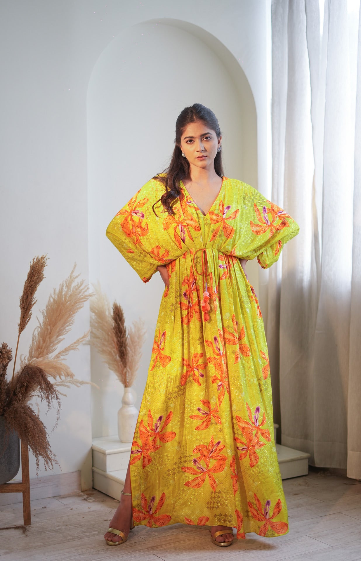 Luminous Lime  Lily Kaftan