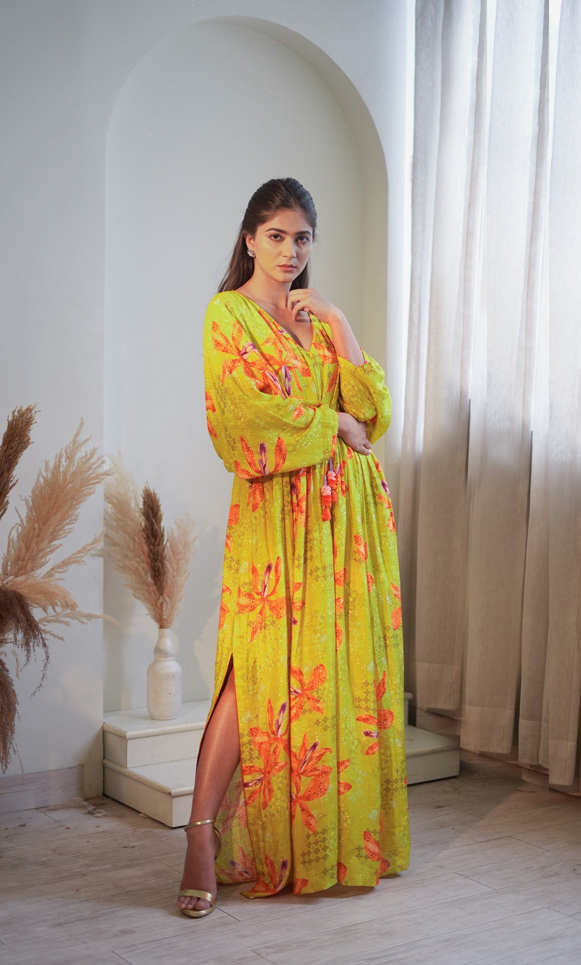 Luminous Lime  Lily Kaftan