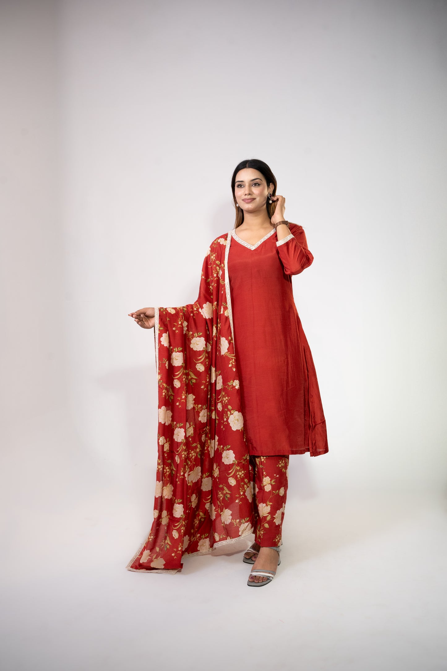 Sangria A-Line Kurta Set