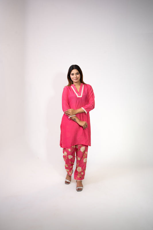 Fuchsia Kurta Set